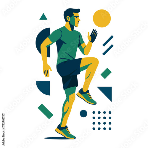High Knees Exercise vector