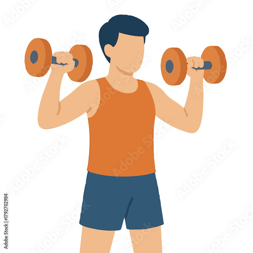 Dumbbell Workout vector