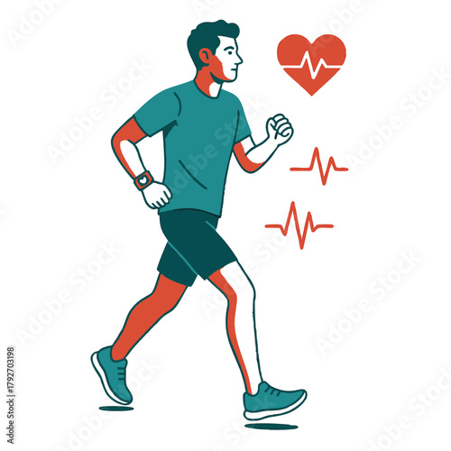 Running Workout vector