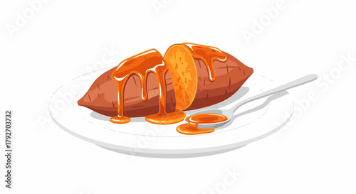 Caramelized Sweet Potato Serving Dish Delicious Dessert