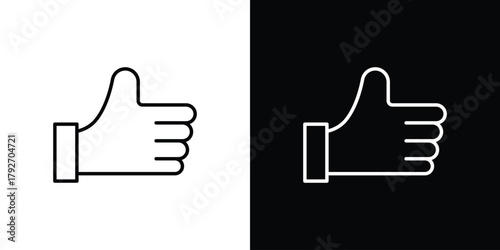 Like button icons. Editable Stroke. logotype design concept