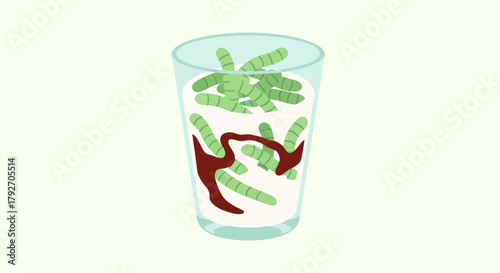 Refreshing Indonesian Es Cendol Dessert Drink In Glass