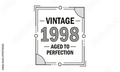 vintage 1998 aged to perfection t shirt design