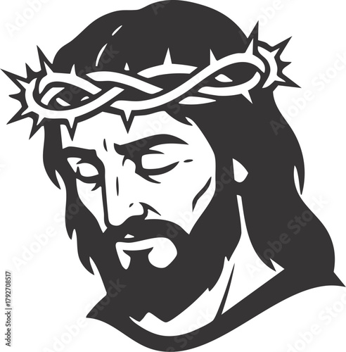 Jesus with Crown of Thorns – Symbol of Suffering