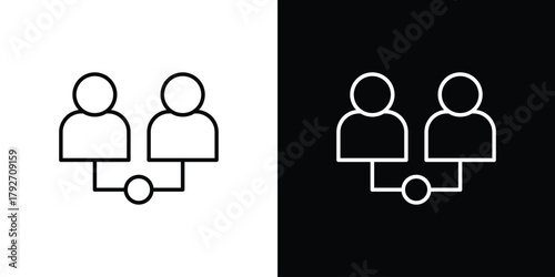 Partner icons. Editable Stroke. logotype design concept