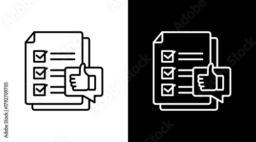 Compliance Feedback  White Icon Set Design