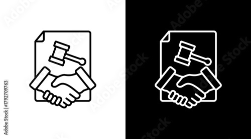 Commitment  White Icon Set Design