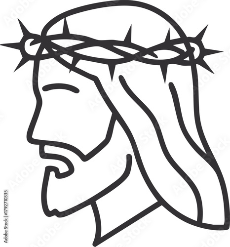 Jesus with Crown of Thorns – Symbol of Suffering