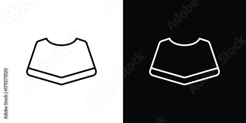 Poncho icons. Editable Stroke. logotype design concept