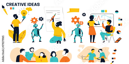 Creative Ideas and Innovation A Vector Illustration Set
