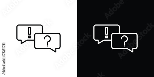 QNA icons. Editable Stroke. logotype design concept