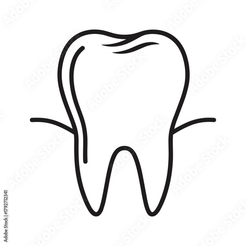 Simple line drawing of a healthy tooth