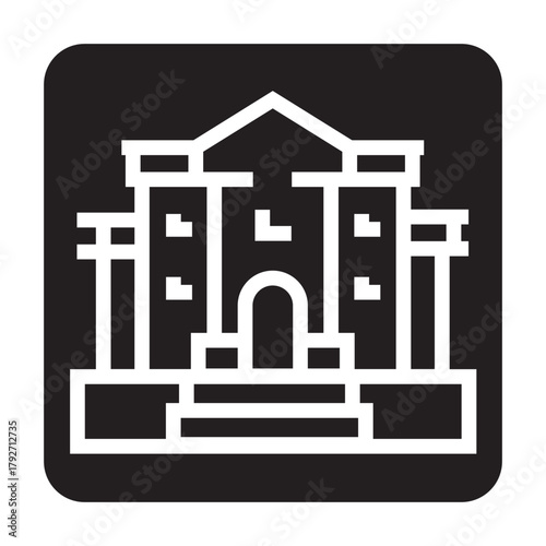 economic depression black line icon for digital and print projects.