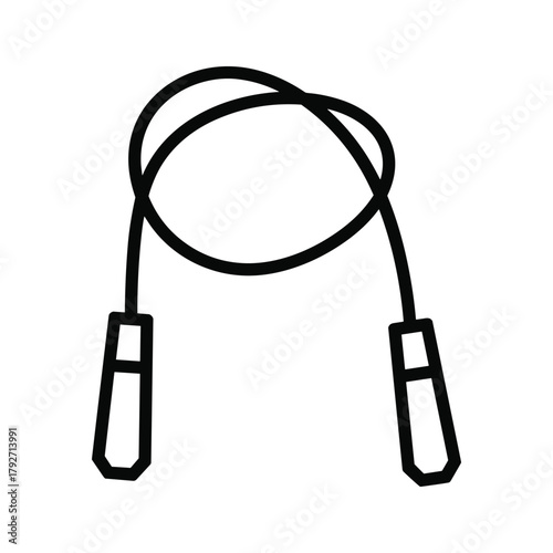 Illustration of a jump rope, a simple tool for cardio and fitness training