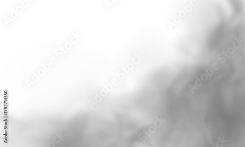 A soft mist ribbon drifts in gentle arcs across the black background. Its edges blur softly into the surrounding shadows. The smoke creates a calm, eerie tone. PNG