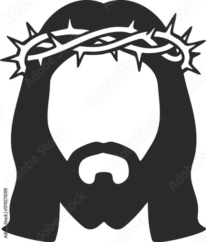 Jesus with Crown of Thorns – Symbol of Suffering
