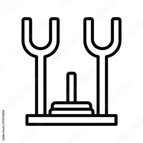 Illustration of a tower of hanoi puzzle, a classic mathematical game