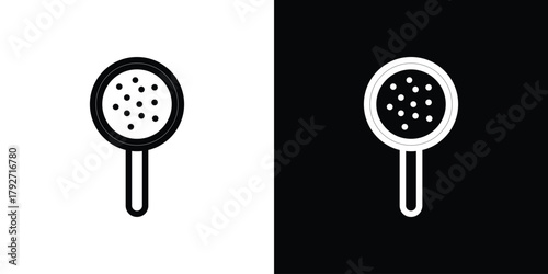 Strainer icons. Editable Stroke. logotype design concept