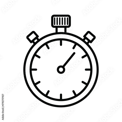 Illustration of a stopwatch, a handheld timekeeping device used to measure elapsed time