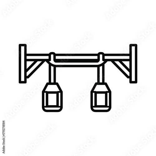 Illustration of a lat pulldown machine for fitness