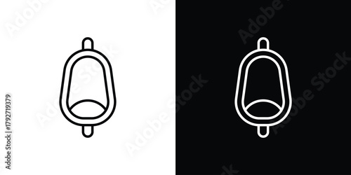 Urinal icons. Editable Stroke. logotype design concept