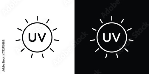 UV icons. Editable Stroke. logotype design concept