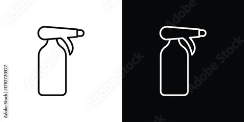 Water spray icons. Editable Stroke. logotype design concept