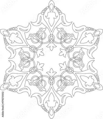 sketch vector illustration silhouette design icon symbol ornament decoration decoration mandala rosette abstract modern classic vintage ethnic traditional 