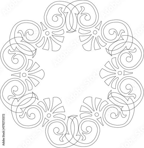 sketch vector illustration silhouette design icon symbol ornament decoration decoration mandala rosette abstract modern classic vintage ethnic traditional 