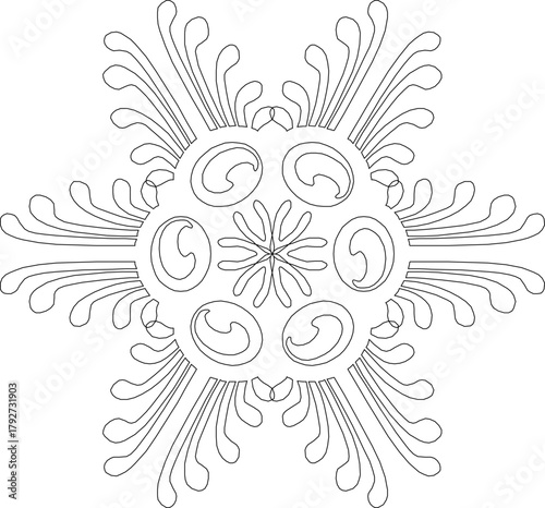 sketch vector illustration silhouette design icon logo symbol ornament decoration decoration mandala rosette abstract modern classic vintage ethnic traditional 