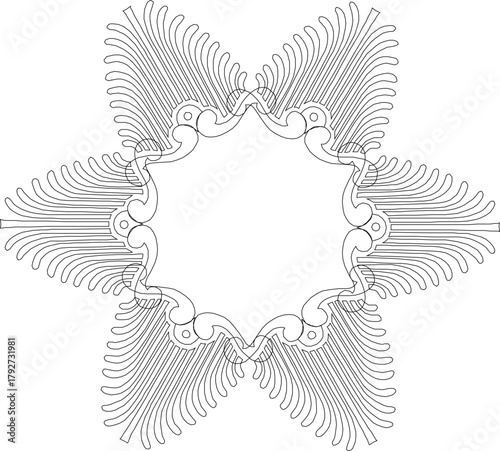 sketch vector illustration silhouette design icon logo symbol ornament decoration decoration mandala rosette abstract modern classic vintage ethnic traditional 