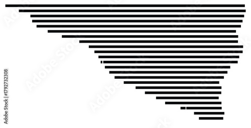 Symbol Map of the County Nicollet (Minnesota, US) showing the County with a few black horizontal lines