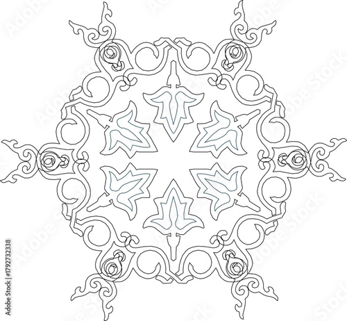 sketch vector illustration silhouette design icon logo symbol ornament decoration decoration mandala rosette abstract modern classic vintage ethnic traditional symmetric 