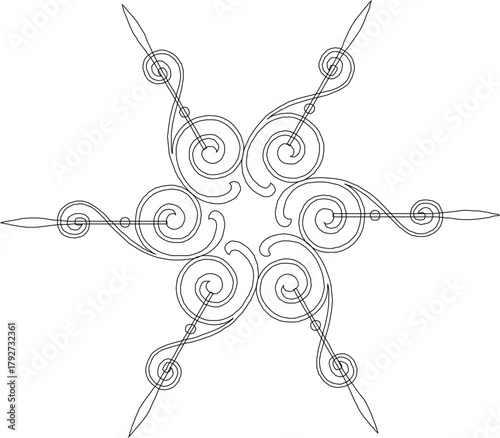 sketch vector illustration silhouette design icon logo symbol ornament decoration decoration mandala rosette abstract modern classic vintage ethnic traditional symmetric