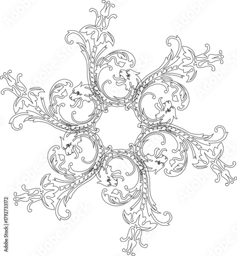 sketch vector illustration silhouette design icon logo symbol ornament decoration decoration mandala rosette abstract modern classic vintage ethnic traditional symmetric 