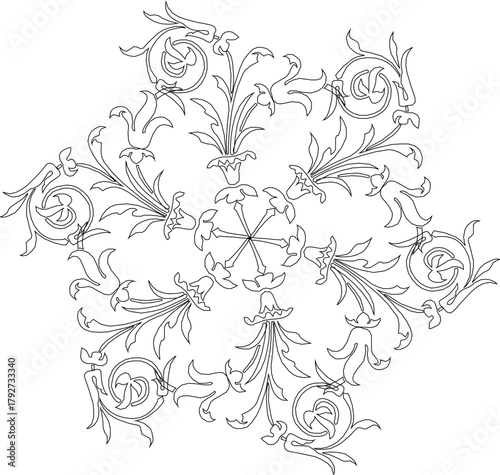 sketch vector illustration silhouette design icon logo symbol ornament decoration decoration mandala rosette abstract modern classic vintage ethnic traditional symmetric