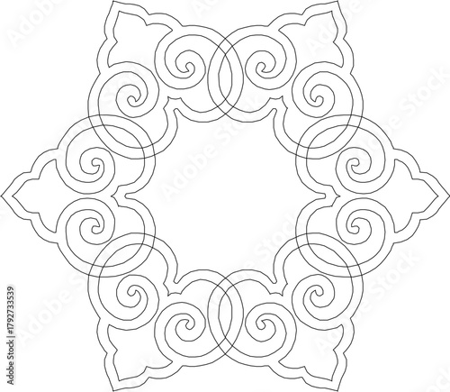 sketch vector illustration silhouette design icon logo symbol ornament decoration decoration mandala rosette abstract modern classic vintage ethnic traditional symmetric 