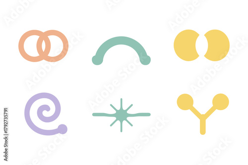 Minimalist geometric shapes collection for modern design projects