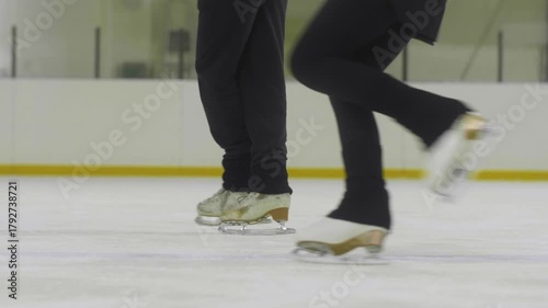 Figure Skating Spin in Slow Motion 4K, Ice Dance Close Up