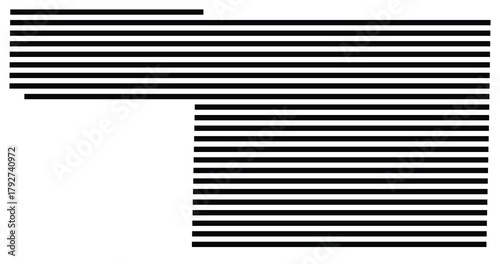 Symbol Map of the County Christian (Missouri, US) showing the County with a few black horizontal lines