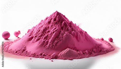 Wallpaper Mural bright pink powder pile on white Torontodigital.ca