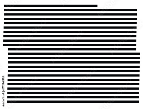 Symbol Map of the County Greene (Missouri, US) showing the County with a few black horizontal lines