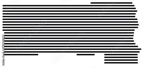Symbol Map of the County Putnam (Missouri, US) showing the County with a few black horizontal lines