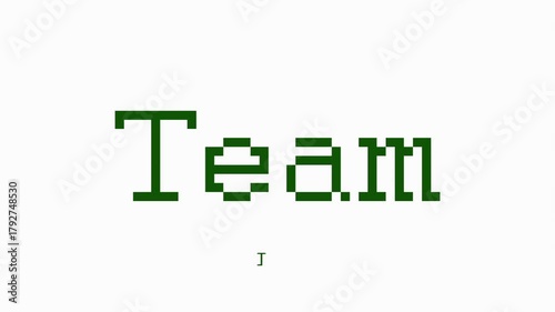 Team Building Text Animation Minimal Clean Style