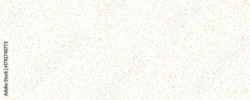 Golden small confetti on white background. Luxury festive New Year background. Gold shiny abstract texture. Element of design. Vector illustration, EPS 10.