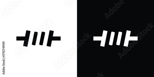 Barbed Wire icon flat design. Modern style in black color.