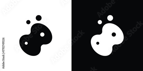 Bath sponge icon flat design. Modern style in black color.