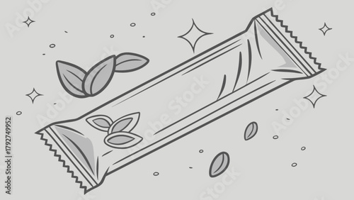 Delicious almond protein bar snack food nutrition energy boost healthy eating and fitness lifestyle concept