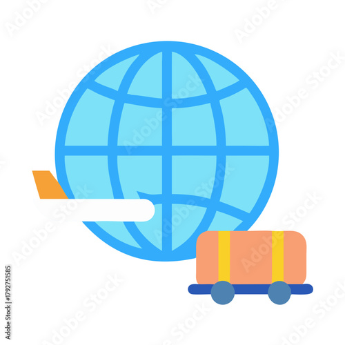 Global cargo and freight shipping worldwide transport