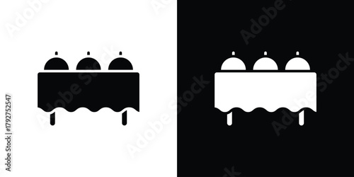 Buffet icon flat design. Modern style in black color.